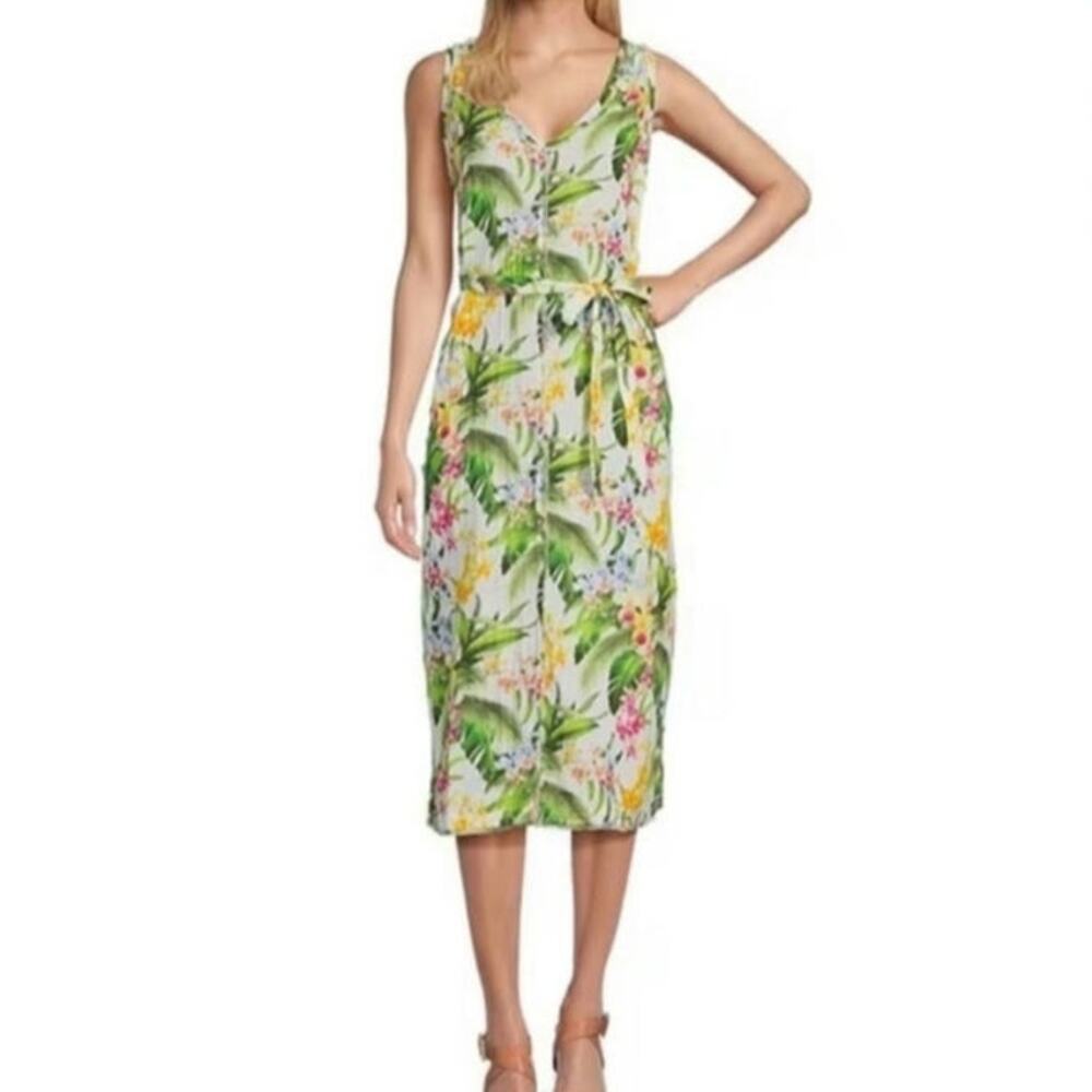 Tommy Bahama Green Floral Midi Dress